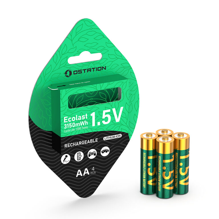 Ostation Ecolast 1,5 V AA Aufladbarer Lithium-Ionen-Akku